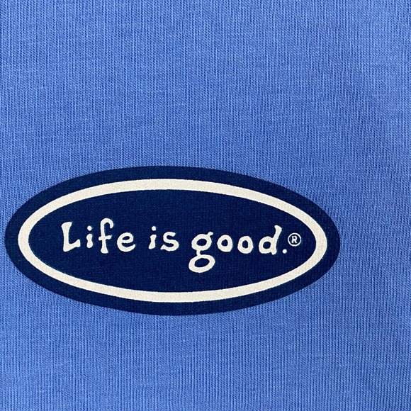 Life is Good Womens Crusher T Shirt Blue Get Outta Town Graphic Tee Size L - Picture 5 of 9